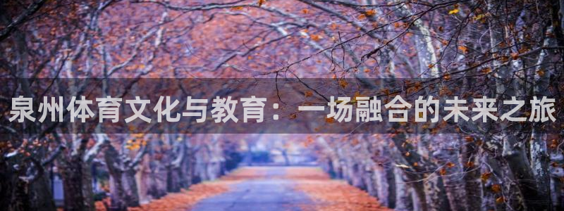 泉州体育文化与教育：一场融合的未来之旅